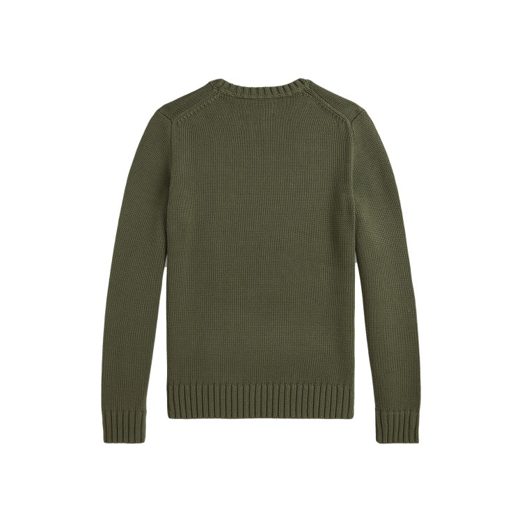 RALPH LAUREN Maglia verde a maglia grossa bambini