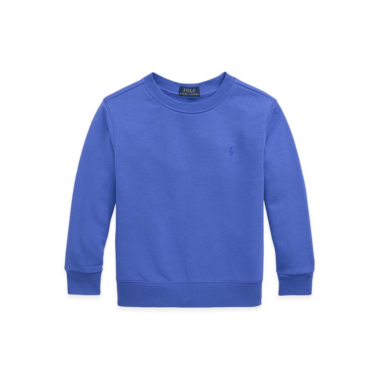 RALPH LAUREN Felpa azzurra girocollo bambini