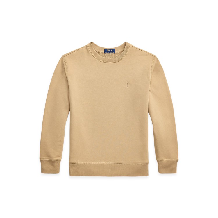 RALPH LAUREN Felpa beige girocollo bambini