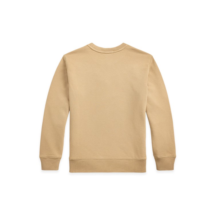 RALPH LAUREN Felpa beige girocollo bambini
