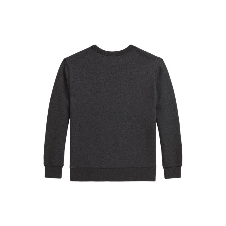 RALPH LAUREN Felpa grigia girocollo Polo Bear bambini