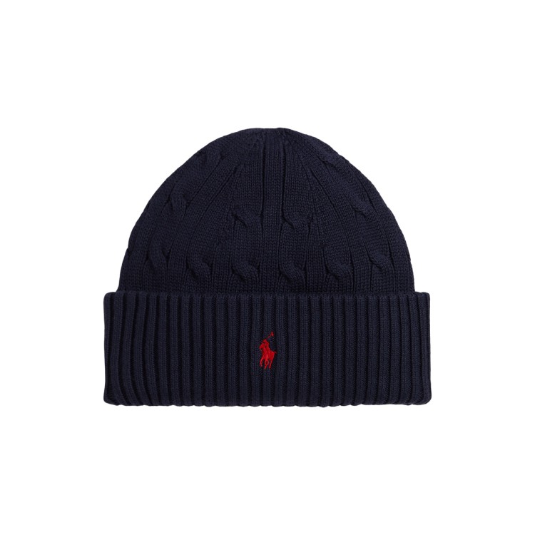 RALPH LAUREN Cappello navy in cotone bambini