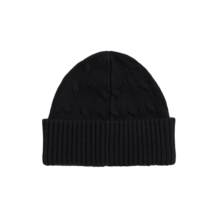 RALPH LAUREN Cappello nero in cotone bambini