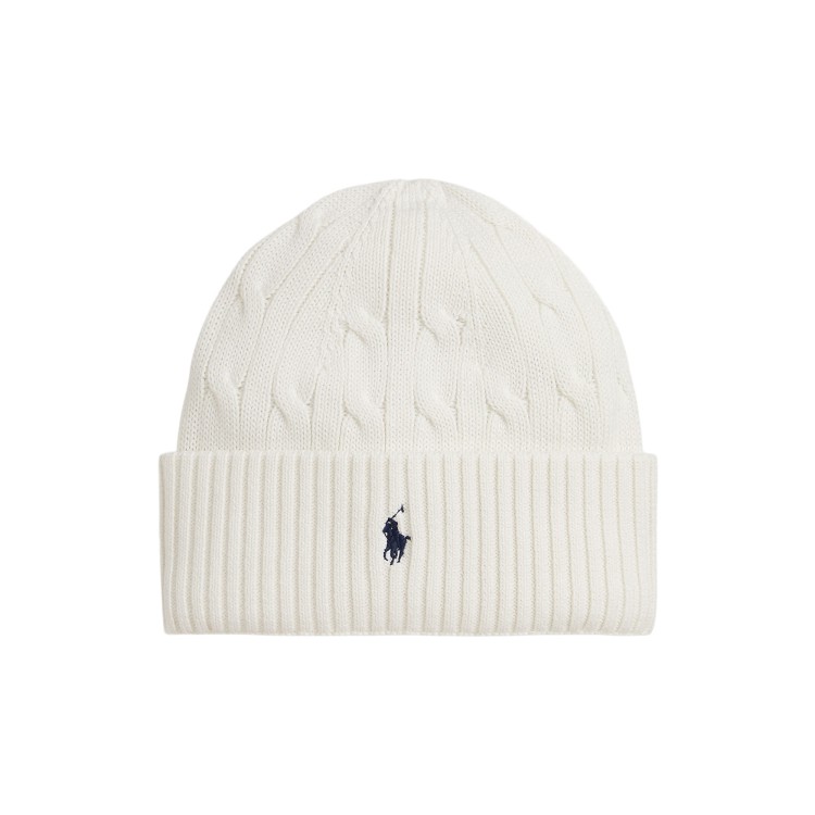 RALPH LAUREN Cappello bianco in cotone bambini