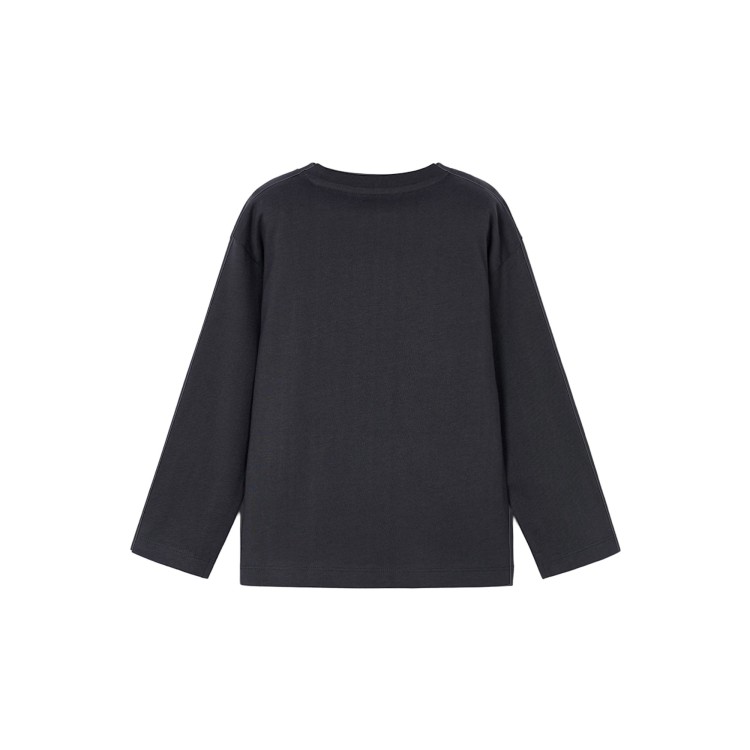 MAYORAL T-shirt antracite a maniche lunghe con stampa bambino