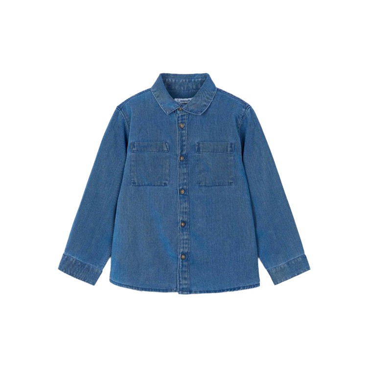 MAYORAL Camicia in denim azzurro bambino