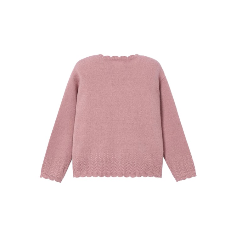 MAYORAL Maglione rosa lavorato bambina