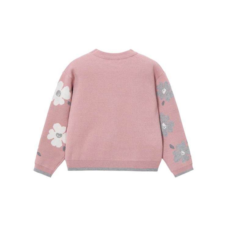 MAYORAL Maglione rosa jacquard bambina