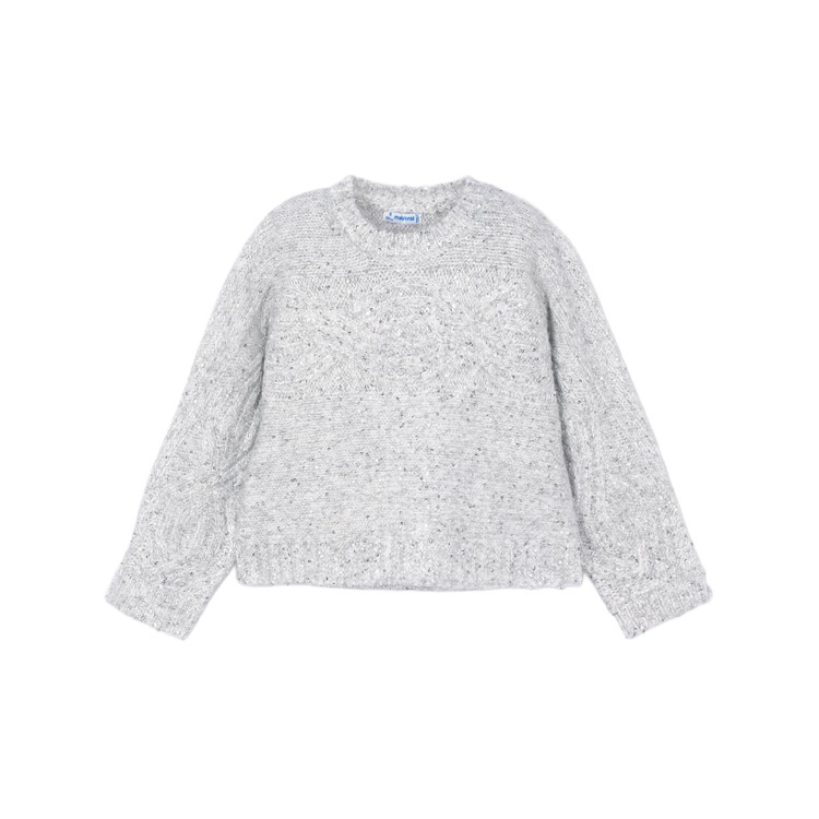 MAYORAL Maglione grigio con paillettes bambina