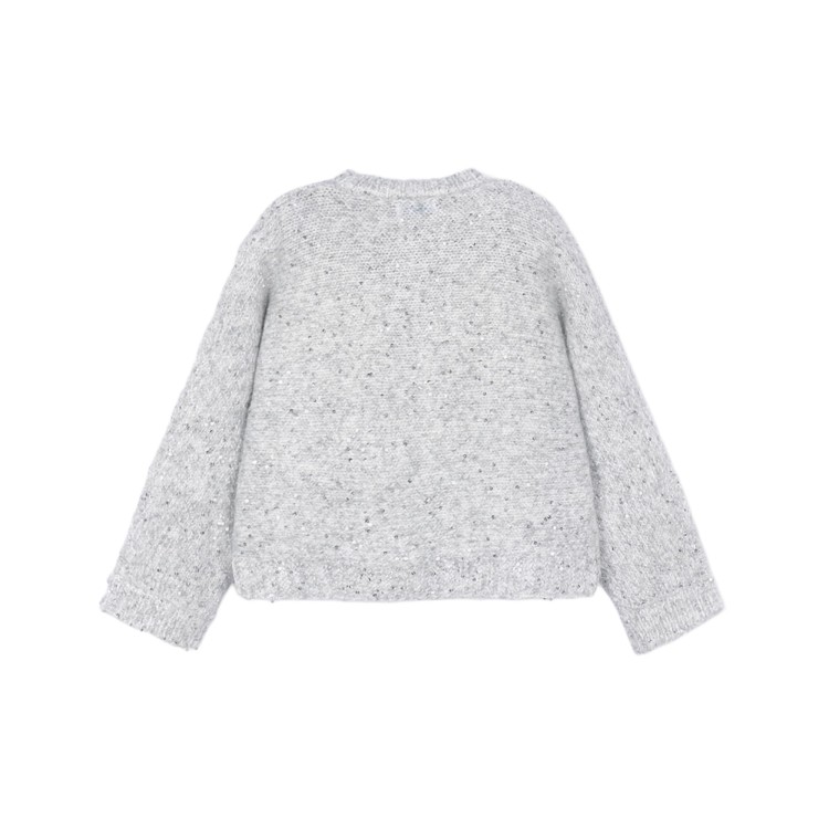 MAYORAL Maglione grigio con paillettes bambina