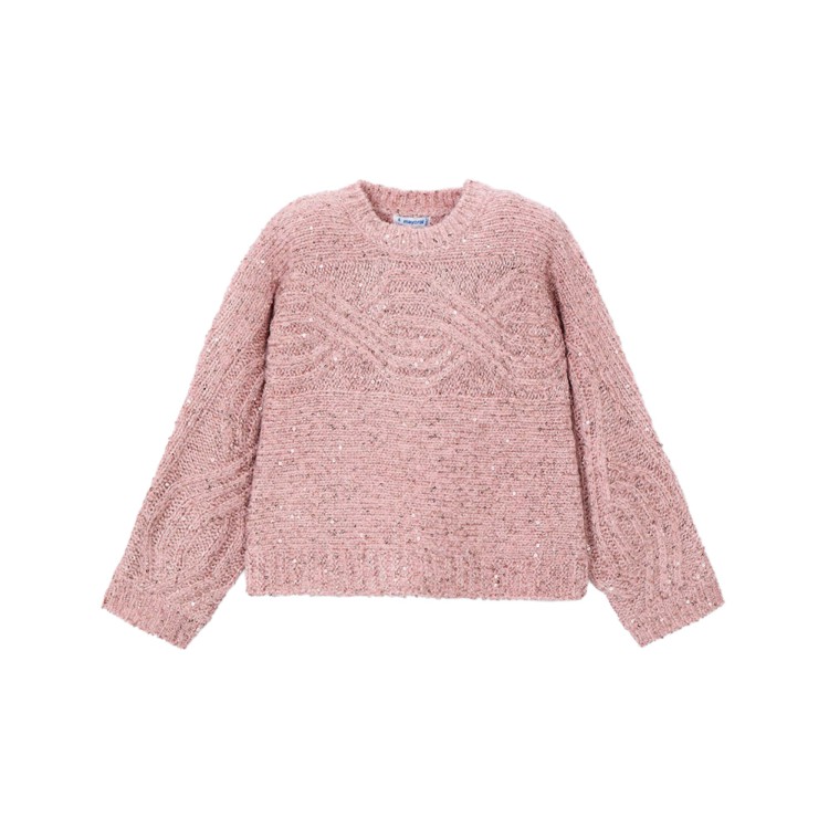 MAYORAL Maglione rosa con paillettes bambina