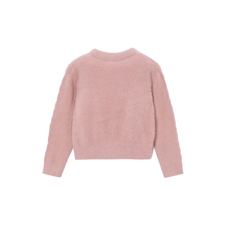 MAYORAL Maglione rosa pellicciotto bambina