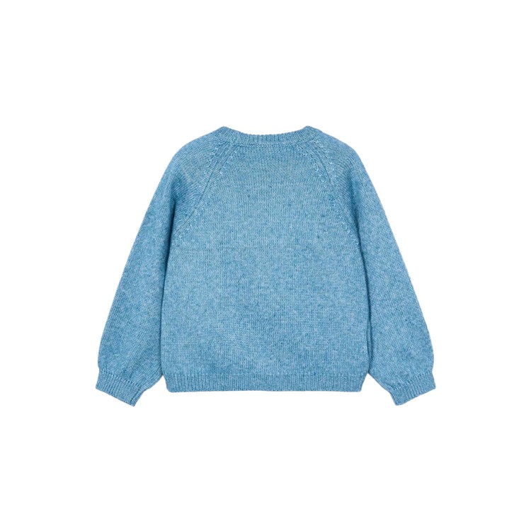 MAYORAL Maglione azzurro con fiori bambina