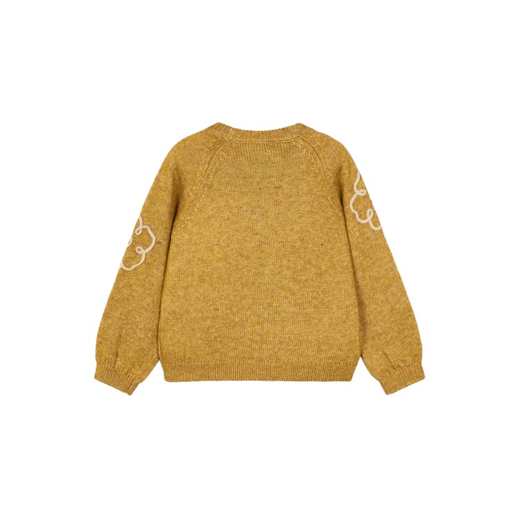 MAYORAL Maglione senape con fiori bambina
