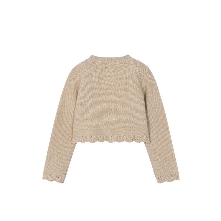 MAYORAL Cardigan beige tricot bambina