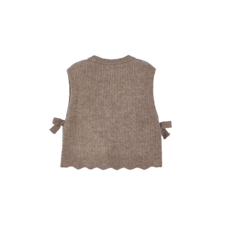 MAYORAL Gilet terra tricot fiocco bambina