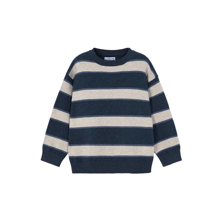 MAYORAL Maglione blu navy a righe bambino