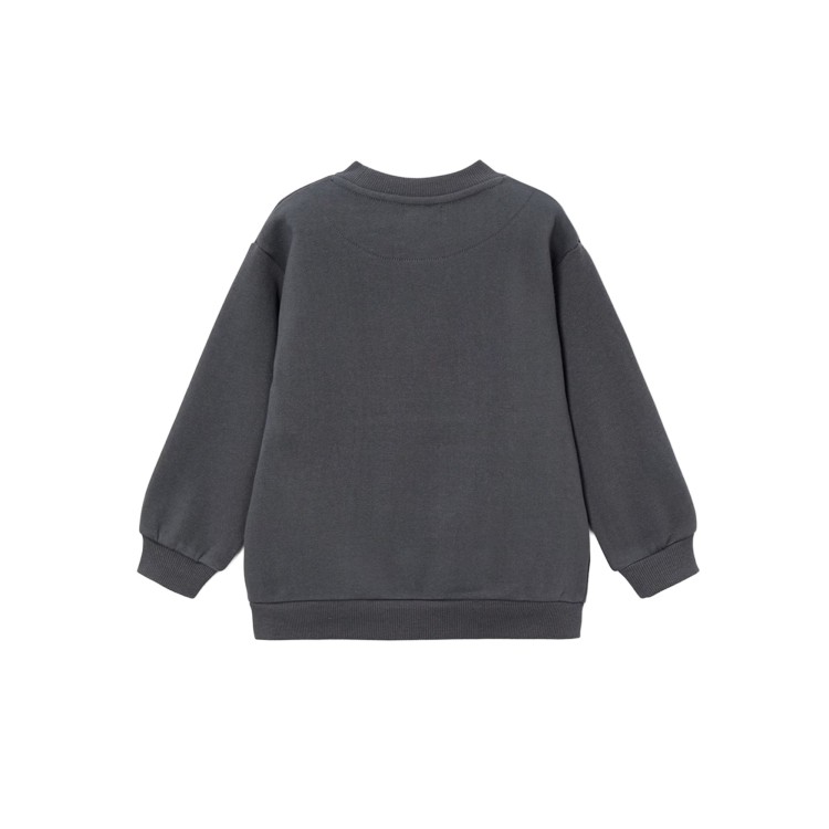 MAYORAL Felpa antracite girocollo con stampa bambino