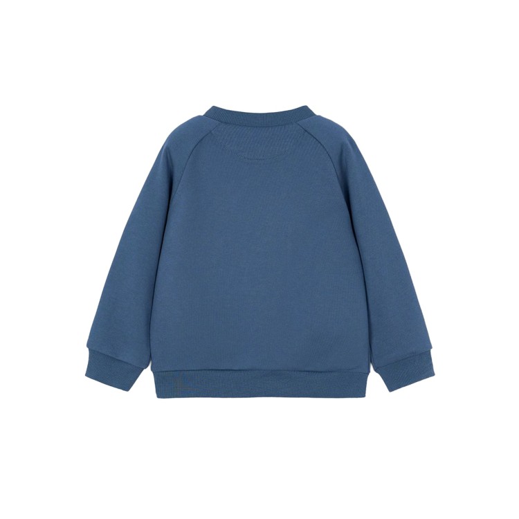 MAYORAL Felpa azzurra girocollo moto goffrata bambino