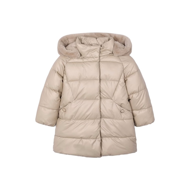 MAYORAL Giaccone sabbia lungo bambina