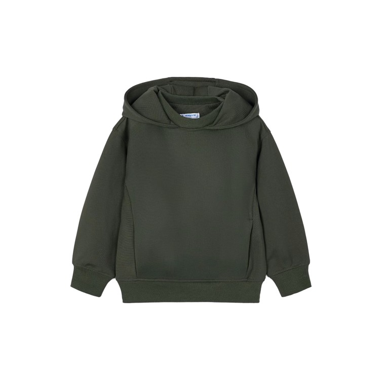 MAYORAL Felpa oliva con cappuccio bambino