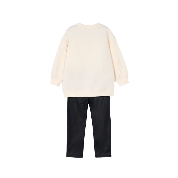 MAYORAL Completo 2 pezzi nero e panna bambina