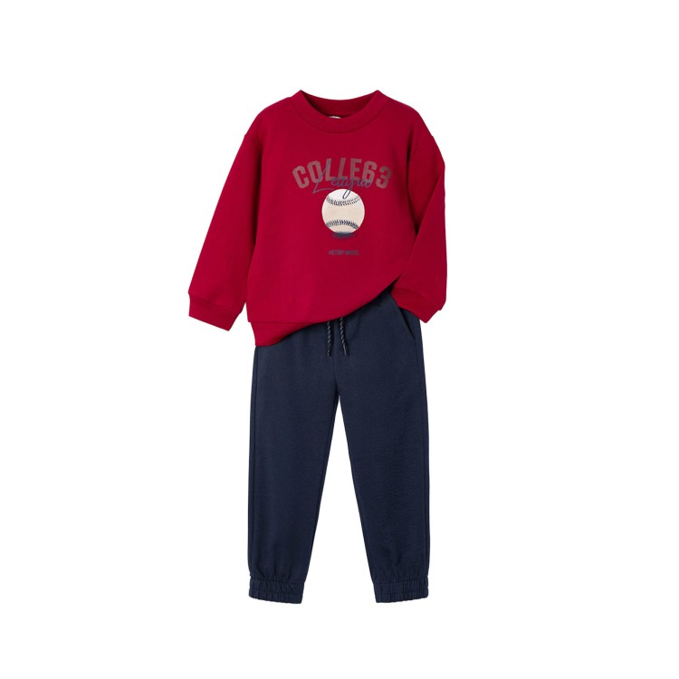 MAYORAL Completo 2 pezzi rosso e blu bambino