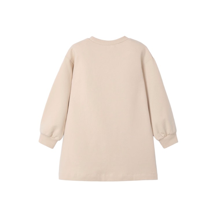 MAYORAL Abito felpa sabbia stampato bambina