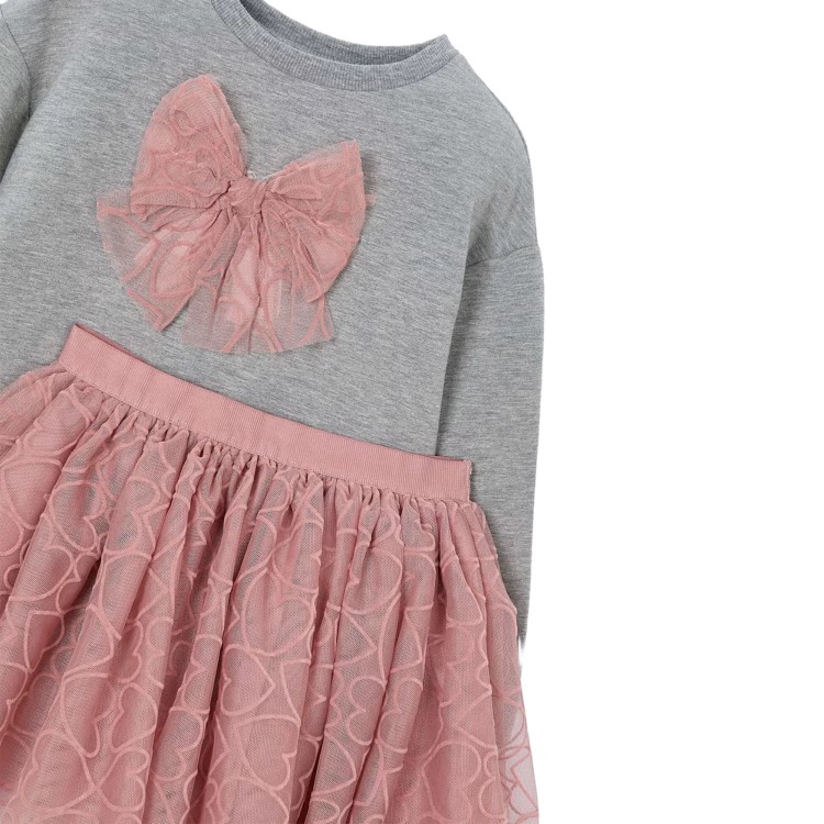 MAYORAL Completo rosa con gonna in tulle bambina