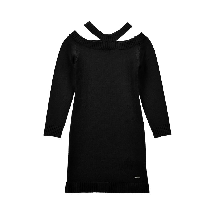 MONNALISA Abito nero in maglia bambina