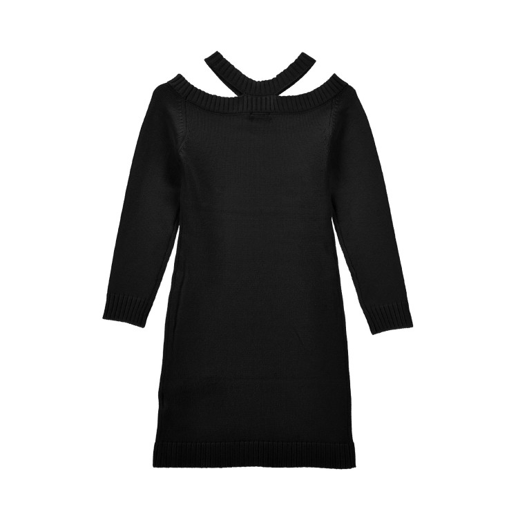 MONNALISA Abito nero in maglia bambina