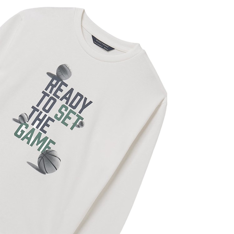 MAYORAL Set di 2 t-shirt a manica lunga panna e navy bambino