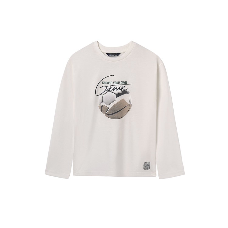 MAYORAL T-shirt panna a manica lunga bambino