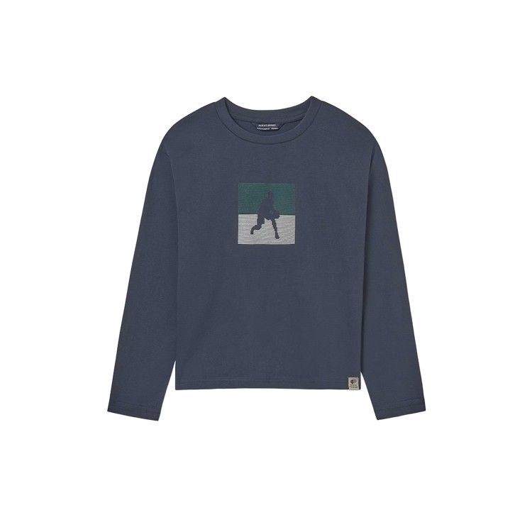 MAYORAL T-shirt blu navy a manica lunga bambino