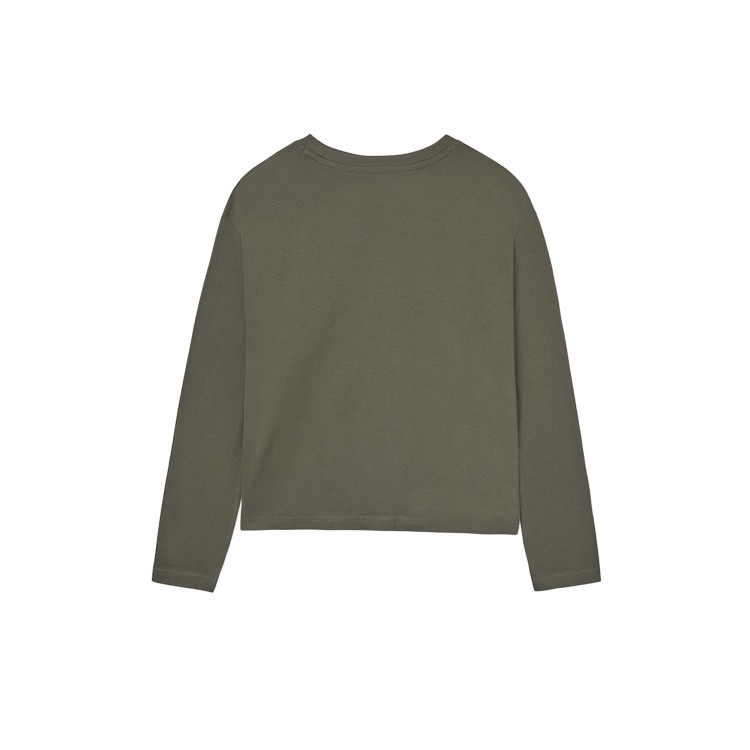 MAYORAL T-shirt oliva a manica lunga goffrata bambino