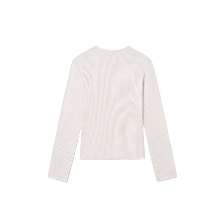 MAYORAL Maglia panna cut-out a costine bambina