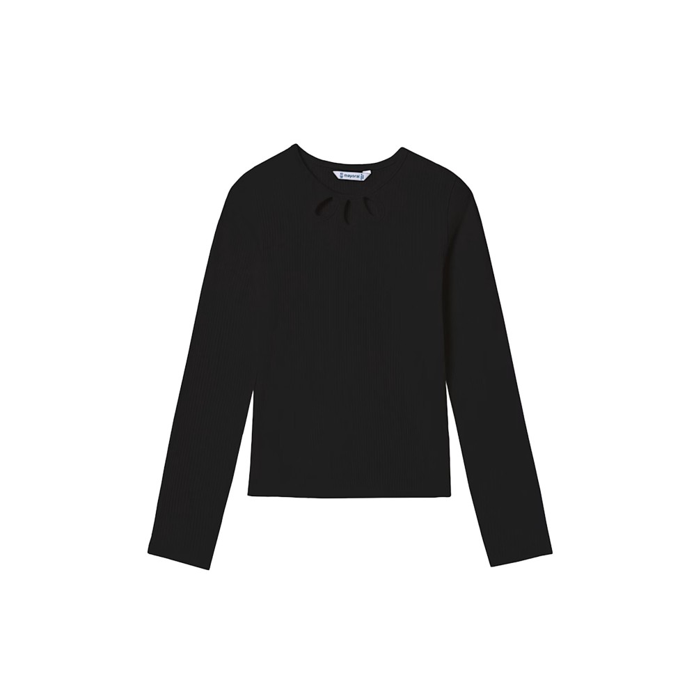 MAYORAL Maglia nera cut-out...