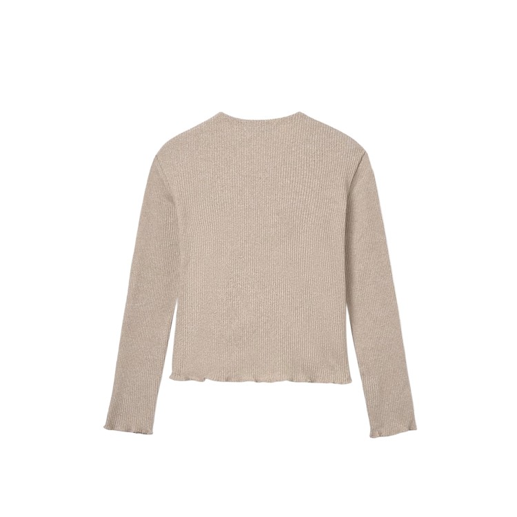 MAYORAL Maglia sabbia effetto cardigan bambina