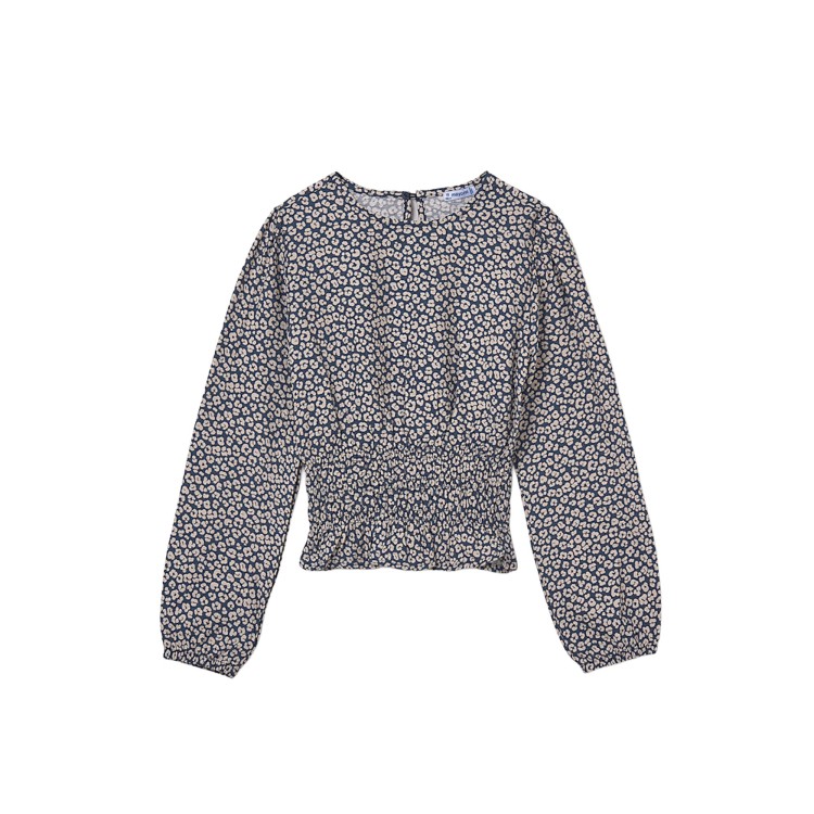 MAYORAL Blusa petrolio elasticizzata bambina