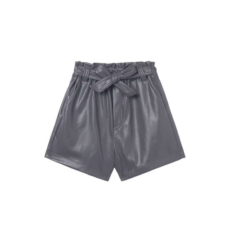 MAYORAL Shorts grigi in similpelle bambina