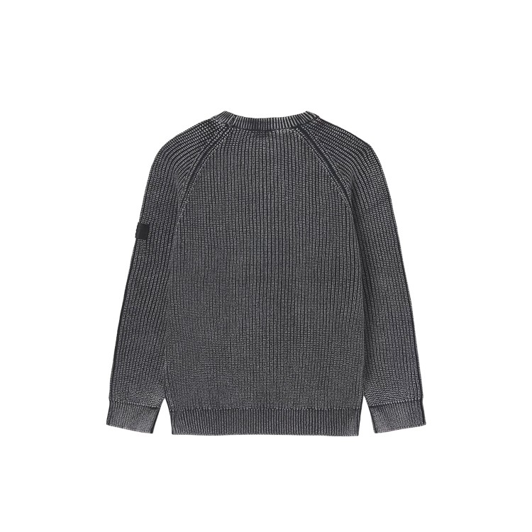 MAYORAL Maglione nero slavato a coste bambino