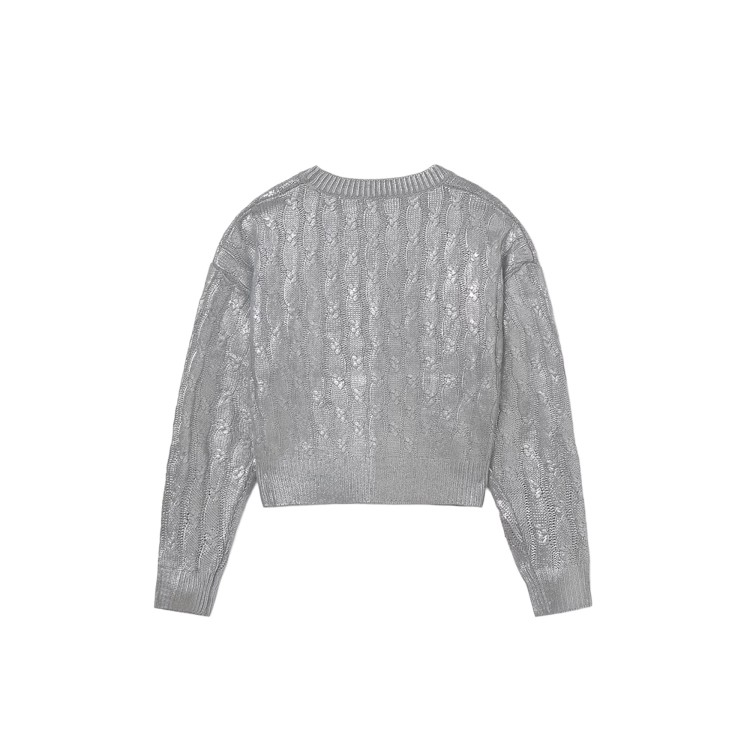 MAYORAL Maglione argento a trecce bambina