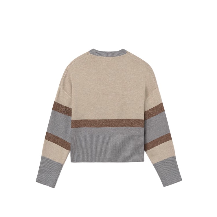 MAYORAL Maglione beige e grigio bambina