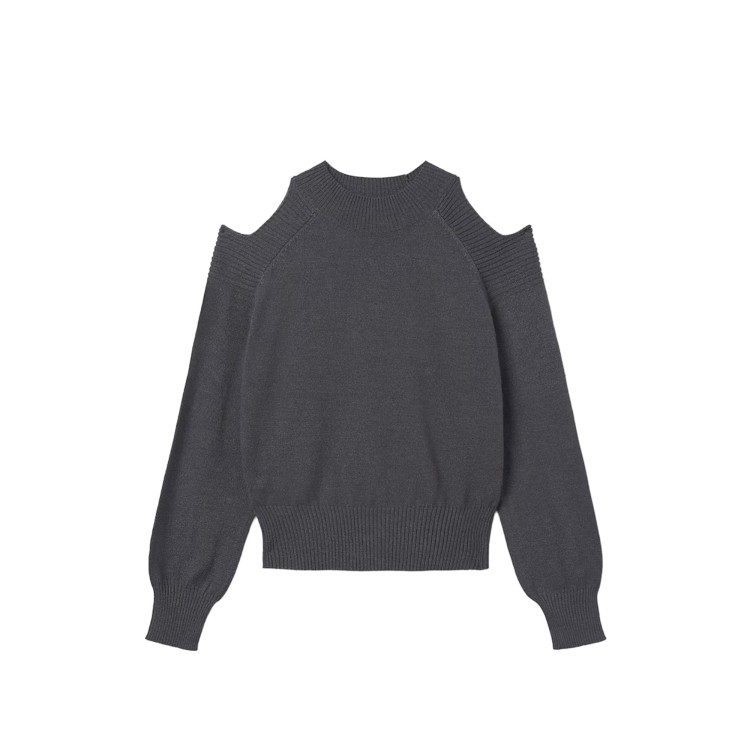 MAYORAL Maglione antracite cut out bambina