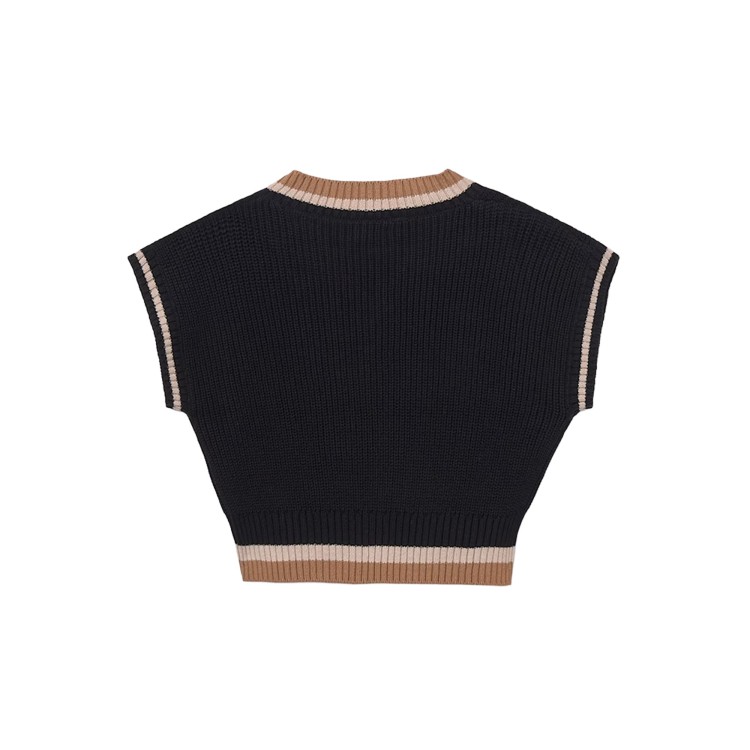 MAYORAL Gilet nero in maglia bambina