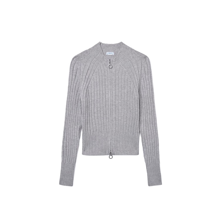 MAYORAL Felpa grigia full-zip in maglia bambina