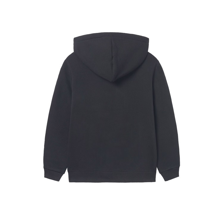 MAYORAL Felpa nera full-zip con tasca bambino