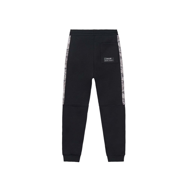 MAYORAL Pantalone sportivo nero con inserti bambino