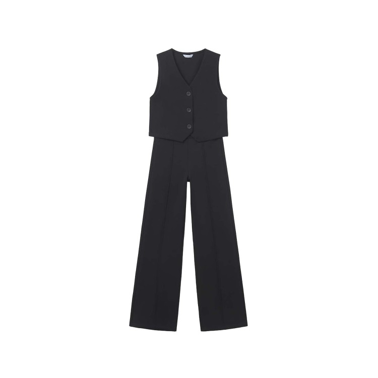 MAYORAL Completo nero pantalone e gilet bambina