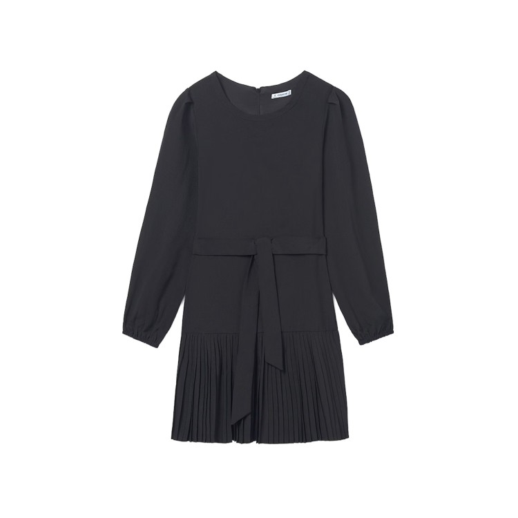 MAYORAL Vestito nero plissettato crepè bambina